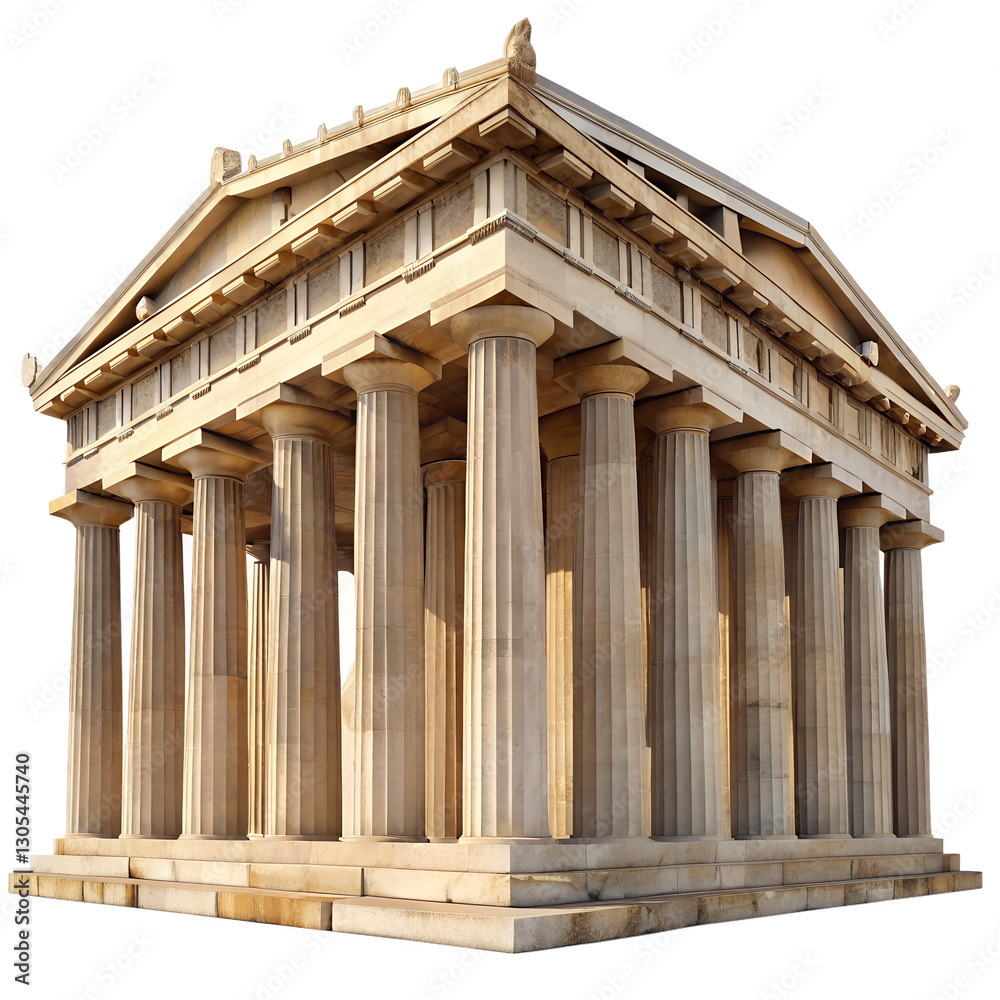 Obraz premium ancient greek temple a isolated transparent background PNG