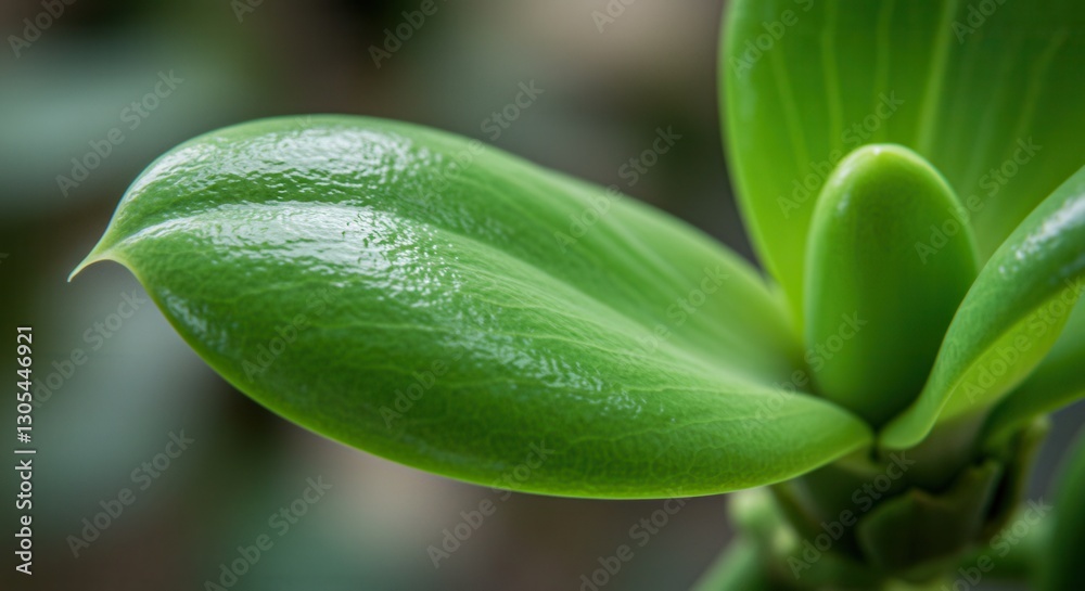 Close Up of Vibrant Green Leaf with Visible Veins and Texture Close Up of Vibrant Green Leaf with Visible Veins and Texture