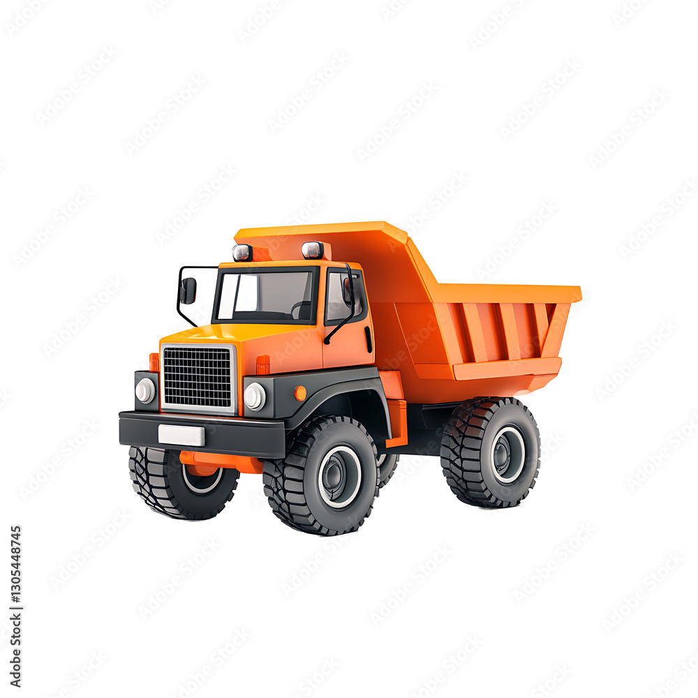 Naklejka premium toy dump truck 3D render