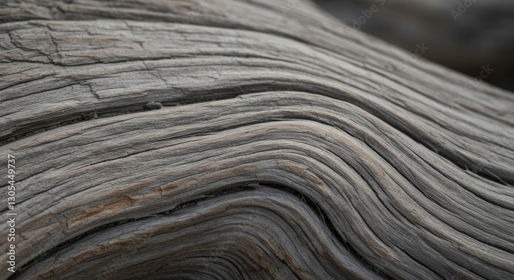Fototapeta premium Close Up of Weathered Wood Grain Texture with Natural Curves