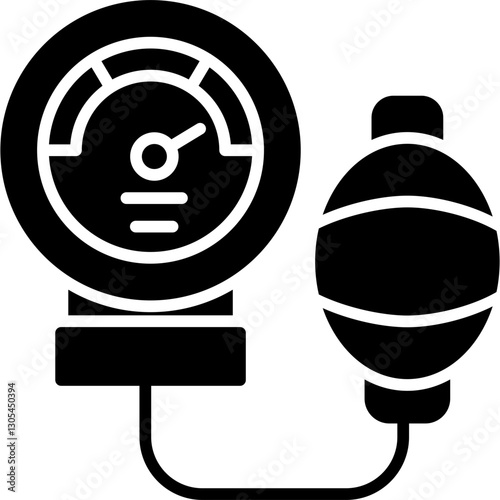 Blood Pressure Gauge Icon Vector Element