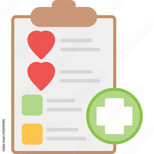 Health Report Icon Vector Element
