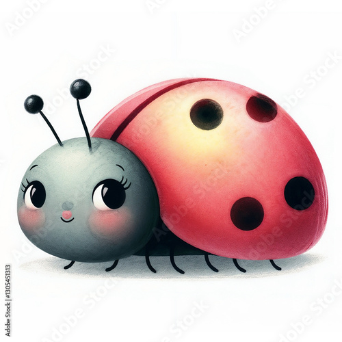 Wallpaper Mural Cute cartoon ladybug with rosy cheeks and friendly eyes enjoying a cheerful day under the sun Torontodigital.ca