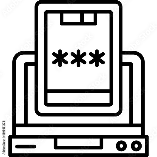 Two Factor Authentication Icon Vector Element
