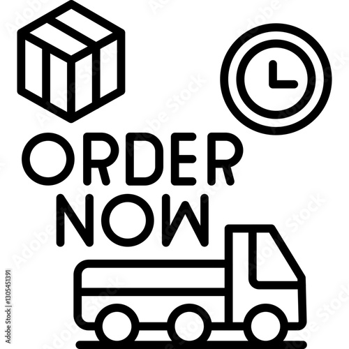 Order Now Icon Vector Element