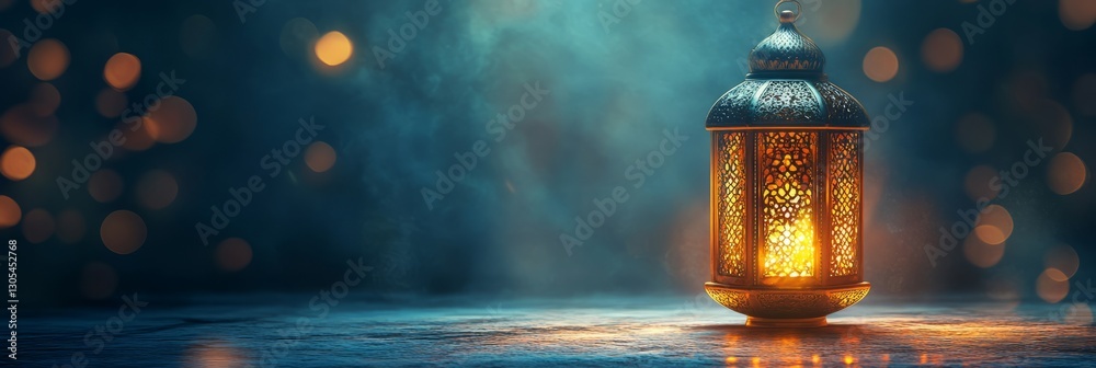 Intricate metal lantern casting a warm glow with a lit candle inside, creating a serene and spiritual atmosphere Intricate metal lantern casting a warm glow with a lit candle inside, creating a serene and spiritual atmosphere