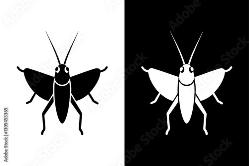 Cricket insect icon vector on White Background ,Vector Art Illustration on white background.