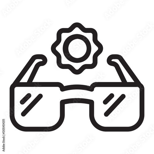 sun glasses line icon