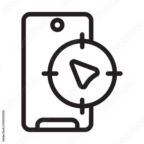 gps line icon