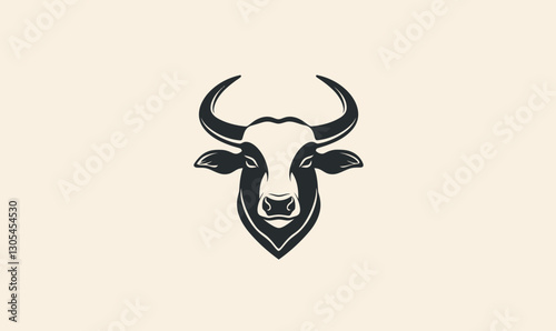 Elegant Bull and Cattle Head Logo Design Vector for Premium Branding