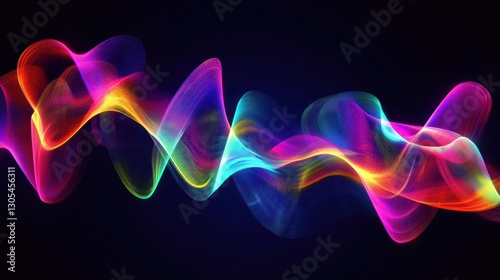 Abstract Colorful Energy Wave Design photo