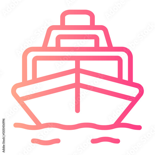 yacht gradient icon