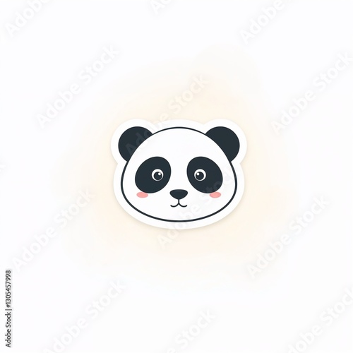 Cute Panda Face: An adorable panda face with its distinctive black and white markings, embodying innocence and charm, perfect for adding a touch of joy