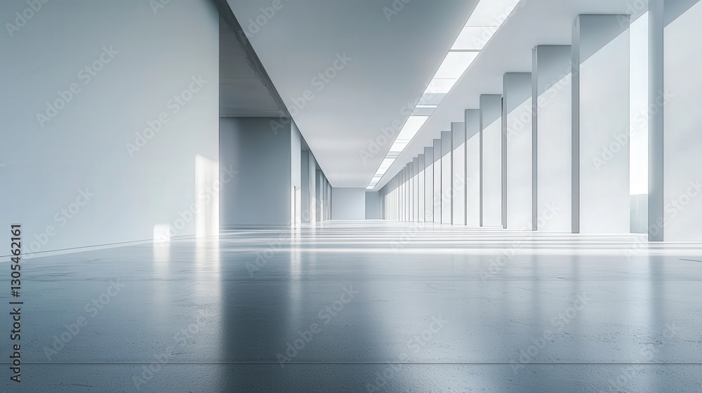 Bright empty hallway with sunlight shining in, symbolizing opportunity and transition. Ideal for concepts of new beginnings and architectural design publications. Bright empty hallway with sunlight shining in, symbolizing opportunity and transition. Ideal for concepts of new beginnings and architectural design publications.