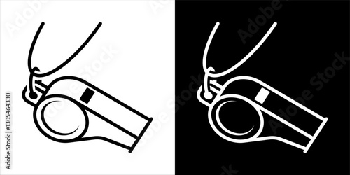A black and white Whistle icon