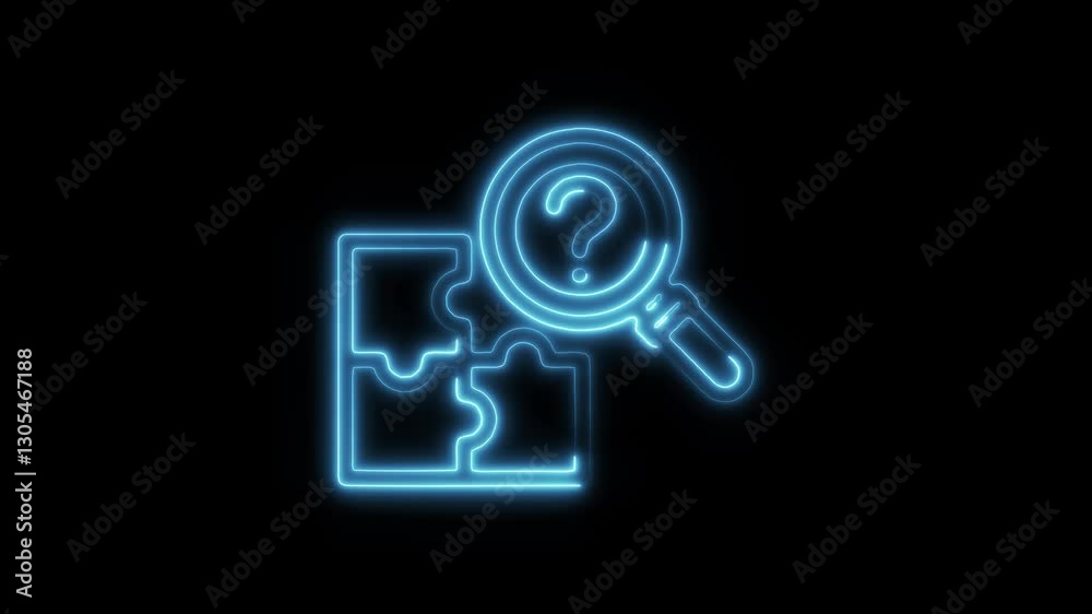 Glowing neon skill icon isolated on black background. HD Video motion graphic animation icon Glowing neon skill icon isolated on black background. HD Video motion graphic animation icon