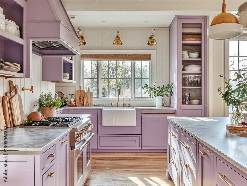 A beautifully designed and well furnished kitchen interior showcases decor A beautifully designed and well furnished kitchen interior showcases decor