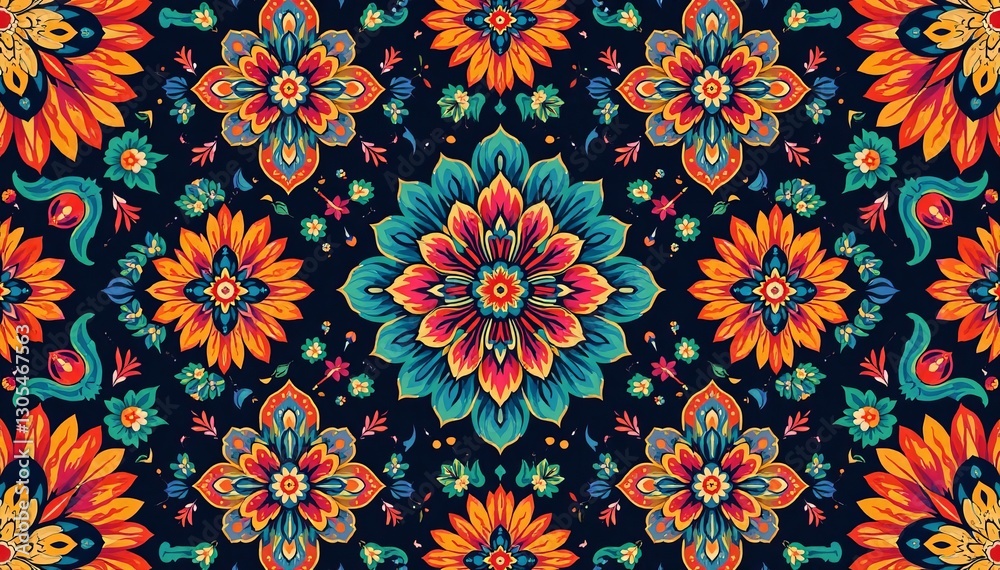 Seamless pattern of Dayak motifs for home decor projects, repeat, background Seamless pattern of Dayak motifs for home decor projects, repeat, background