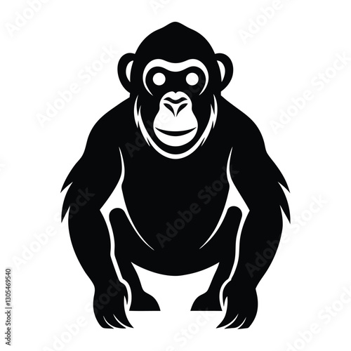 Chimpanzee Line Drawing