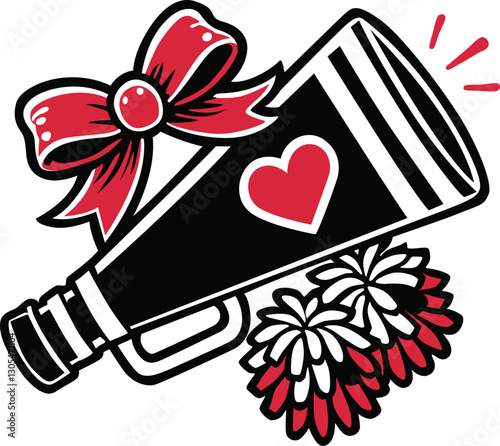 Megaphone Pom Pom SVG Cut Files for Cricut & Silhouette