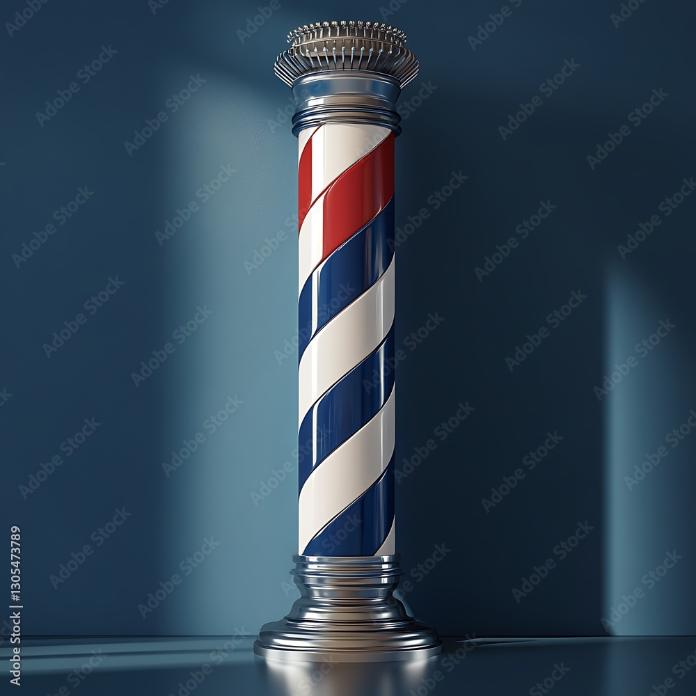 Classic barber pole, studio backdrop Classic barber pole, studio backdrop