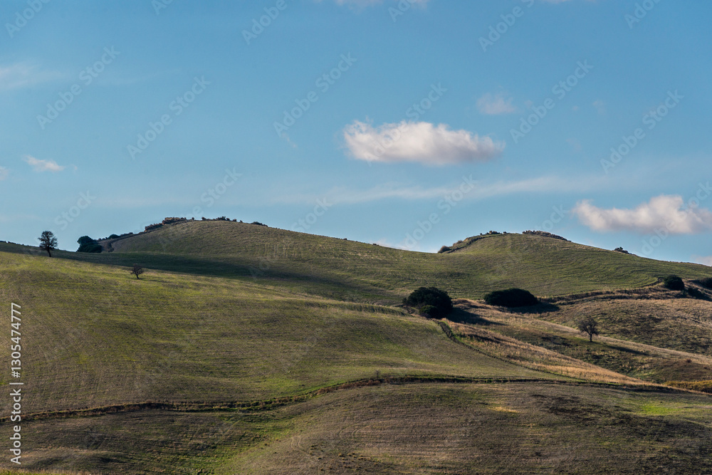 Obraz premium autumnal countryside landscape inside the Basilicata region, Italy