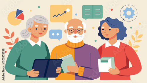 Some seniors are so inspired by the documentaries that they plan to further research and educate themselves on the topic.. Vector illustration