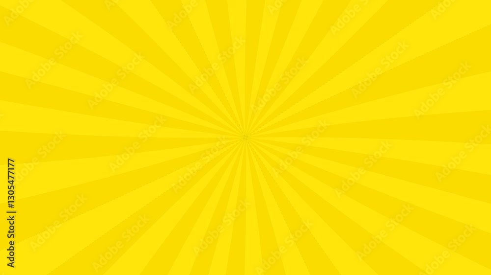 Sunburst Starburst rays yellow color background. Rotating Sun ray animation background. Animated shining sun. Slow Motion video.