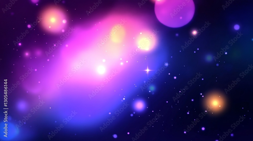 Vibrant cosmic scene showcasing colorful nebulas and stars against a dark backdrop Vibrant cosmic scene showcasing colorful nebulas and stars against a dark backdrop