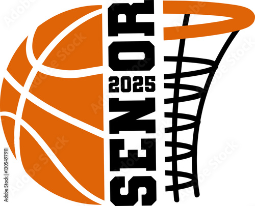 Senior Basketball 2025 SVG, basketball clipart
