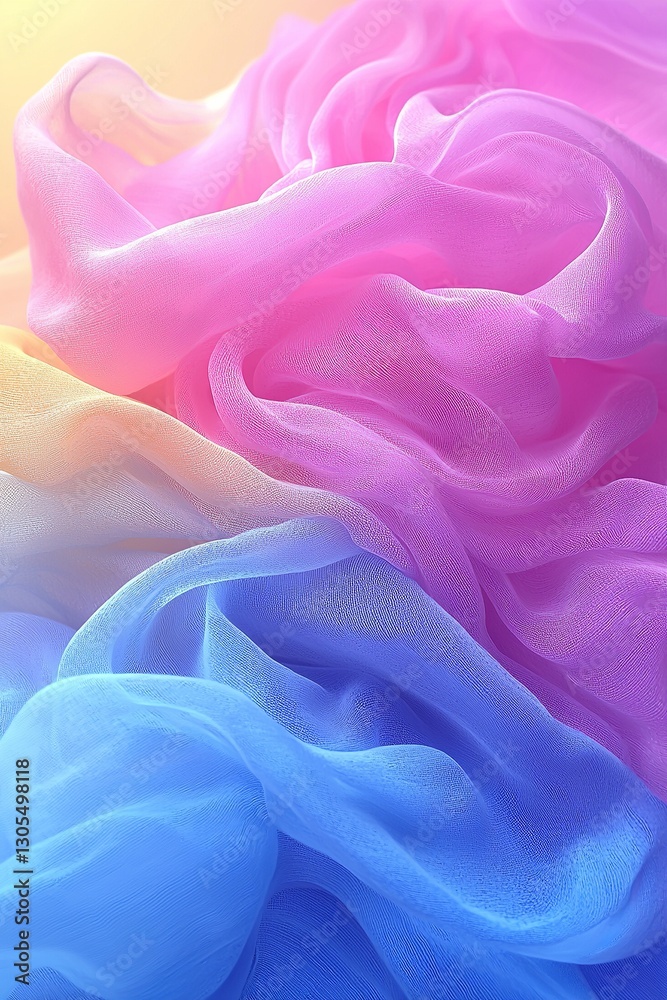 Obraz premium A close up of a colorful fabric with a yellow background