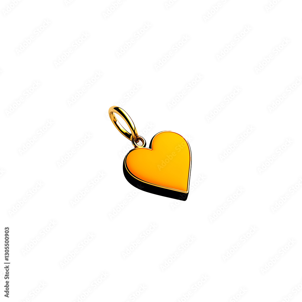 Fototapeta premium gold heart pendant 3D render