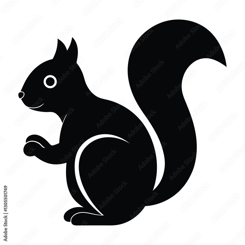 Squirrel Silhouette Clipart Icon for Graphic and Digital Design Squirrel Silhouette Clipart Icon for Graphic and Digital Design