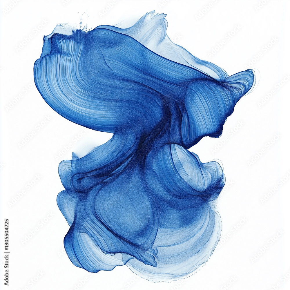Obraz premium Blue Ink Stroke with Soft Edges