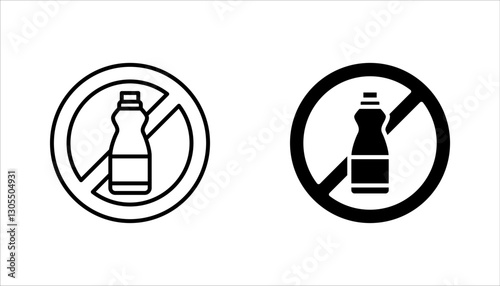 Do not bleach, No bleaching symbol vector icon set, vector illustration on white background