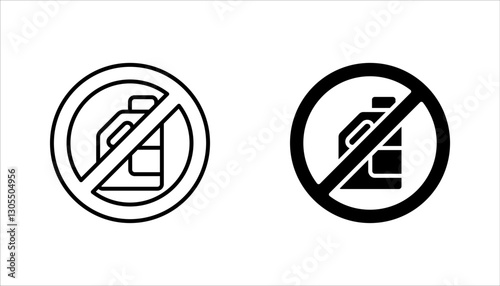 Do not bleach, No bleaching symbol vector icon set, vector illustration on white background