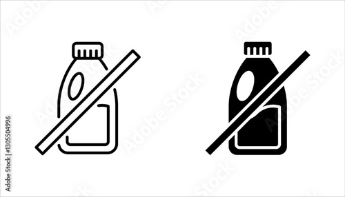 Do not bleach, No bleaching symbol vector icon set, vector illustration on white background