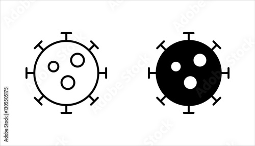 Simple Set of Bacteria Related Vector Line Icons. Contains such Icons as Virus, vector illustration on white background