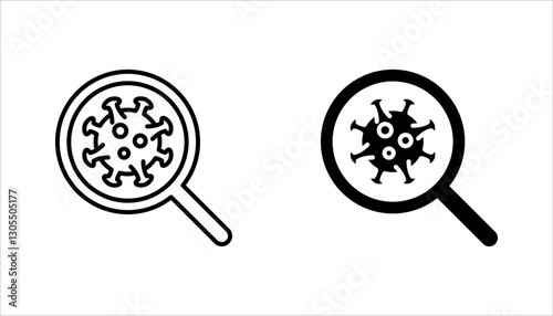 Simple Set of Bacteria Related Vector Line Icons. Contains such Icons as Virus, vector illustration on white background
