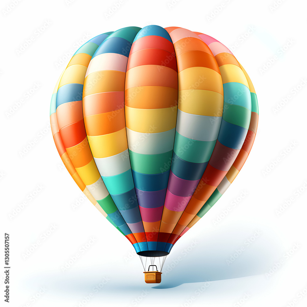Fototapeta premium Colorful Hot Air Balloon Adventure A Journey Through the Sky