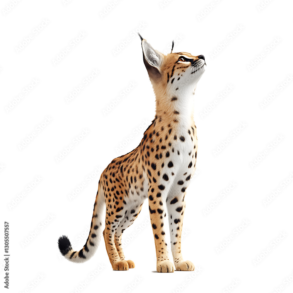 Fototapeta premium serval 3D render