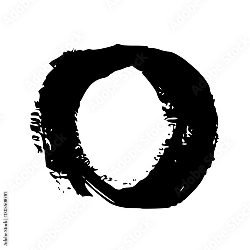 black and white circle frame High-Contrast Geometric Brushes for Bold Art