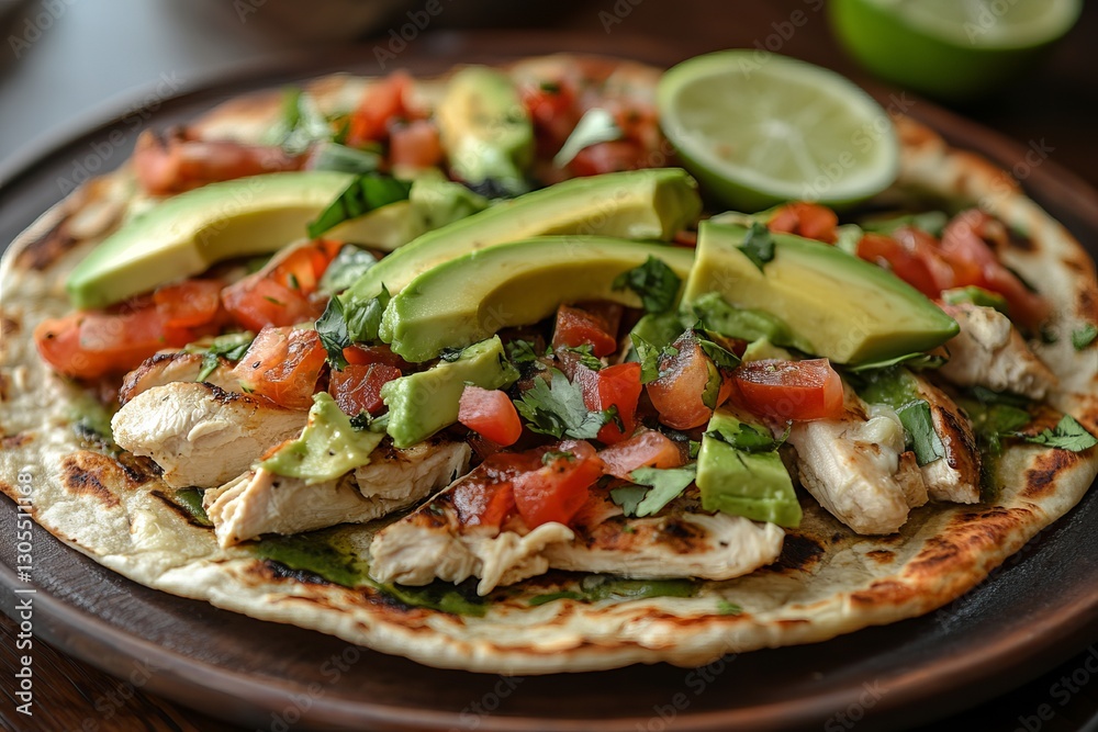 Delicious Grilled Chicken Avocado Tomato Flatbread Recipe Healthy Summer Food Photography Grilled Chicken Slices Fresh Avocado Slices Pico De Gallo Delicious Grilled Chicken Avocado Tomato Flatbread Recipe Healthy Summer Food Photography Grilled Chicken Slices Fresh Avocado Slices Pico De Gallo