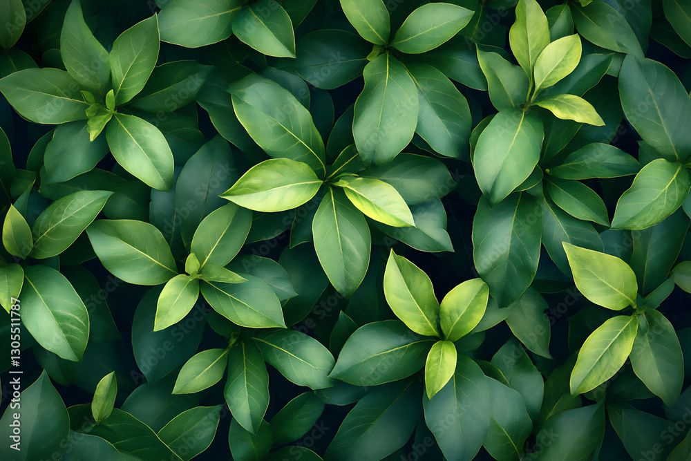 Fototapeta premium close-up of lush green leaves, vibrant and rich in color,