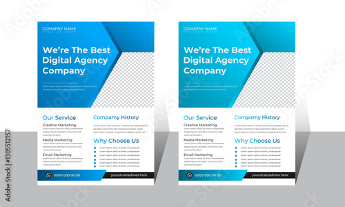 Corporate creative colorful business flyer template design set, abstract business flyer, vector template design or business poster template ,