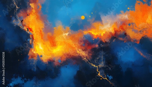 abstract-art-blue-orange-painting