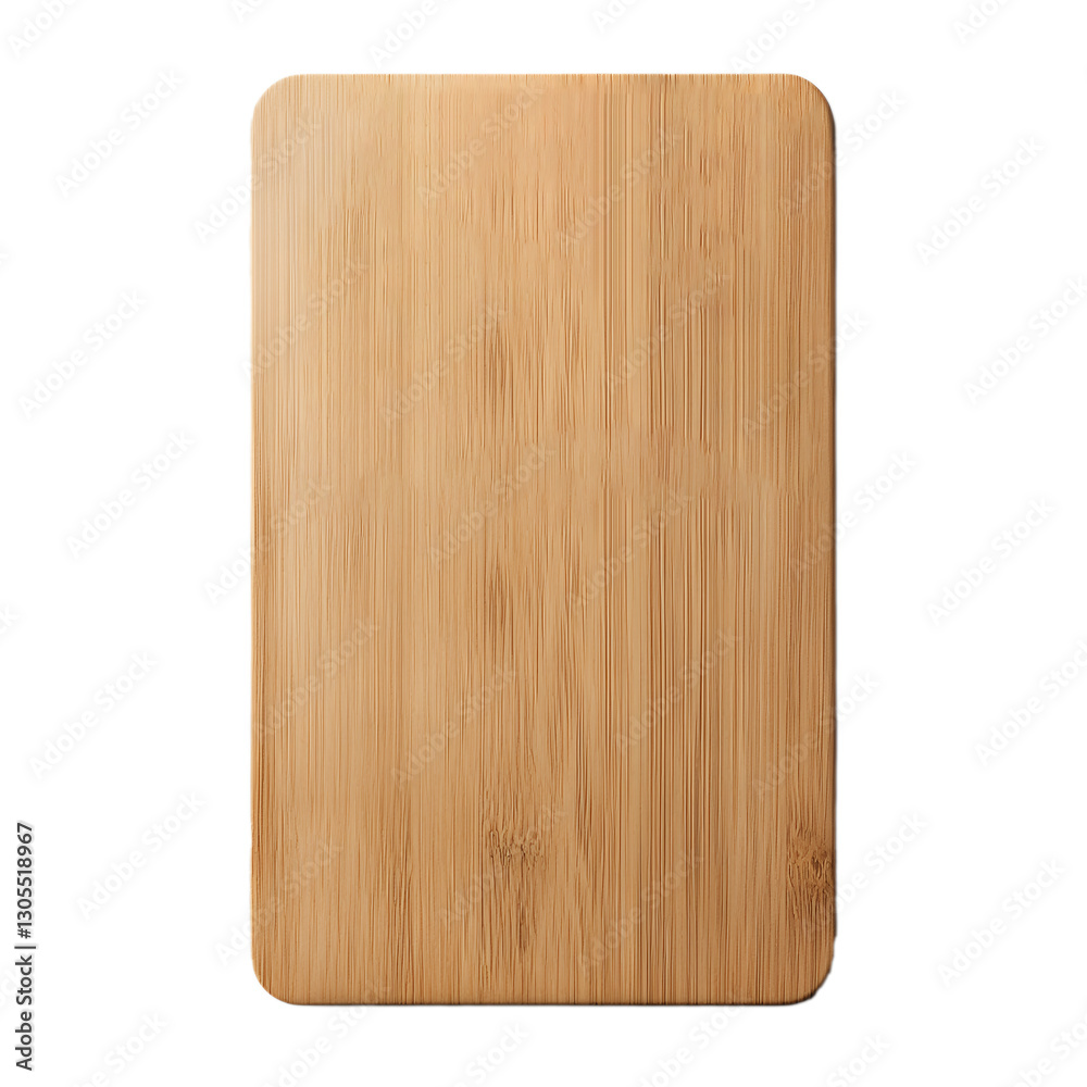 Naklejka premium Natural Bamboo Cutting Board Square Shape Wooden Kitchen Utensil