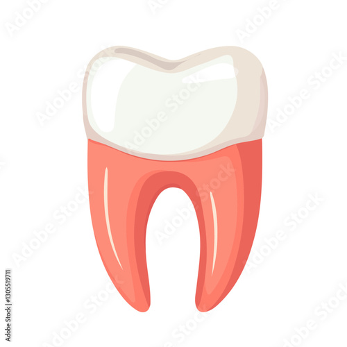 2D flat vector illustration teeth whitener icon isolated on a white background.

