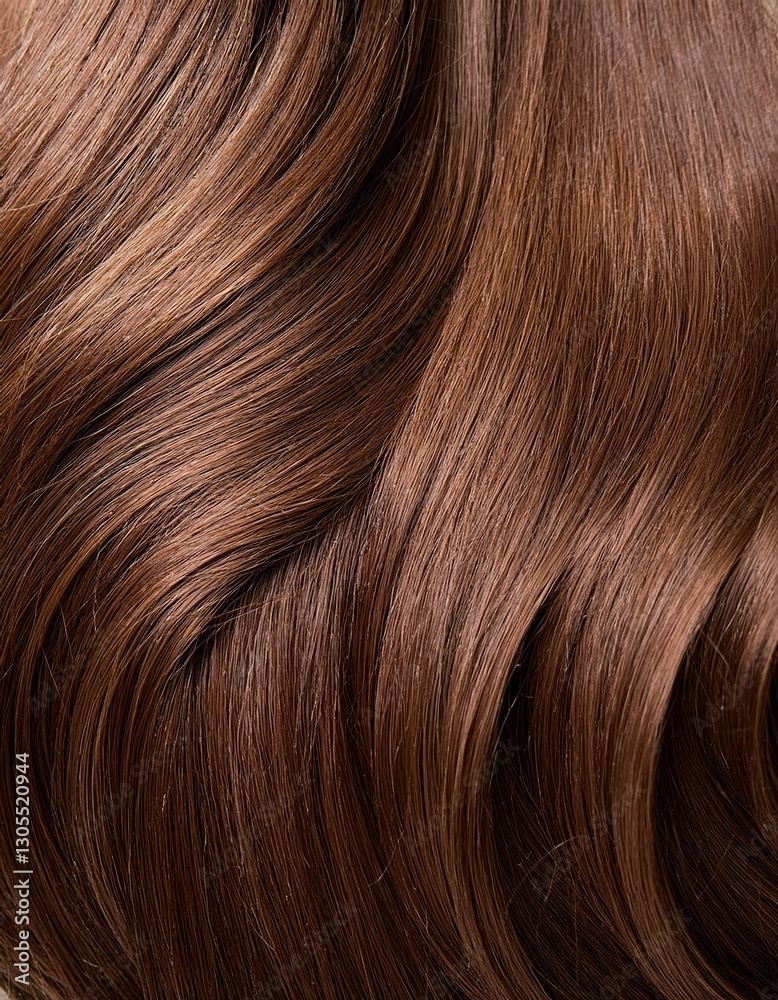 Beautiful wavy brown hair with rich texture under soft lighting in a studio setting Beautiful wavy brown hair with rich texture under soft lighting in a studio setting
