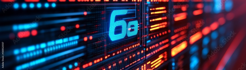 Futuristic digital interface with glowing numbers. Futuristic digital interface with glowing numbers.